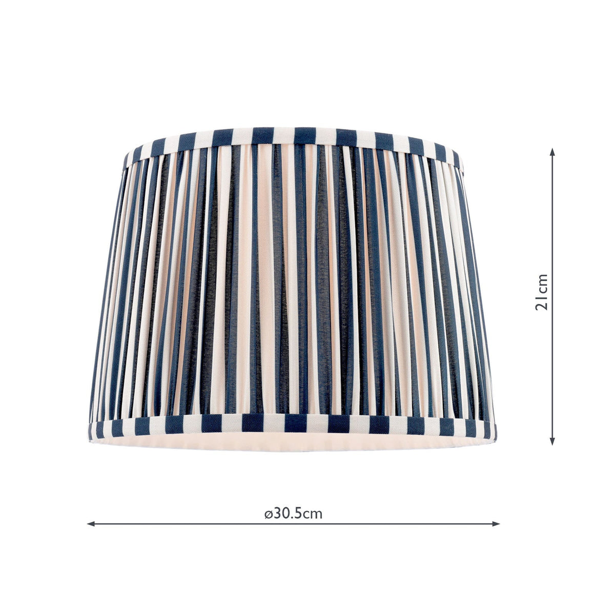Laura Ashley Denwick Blue Cotton Tapered Drum Shade 30cm/12 inch