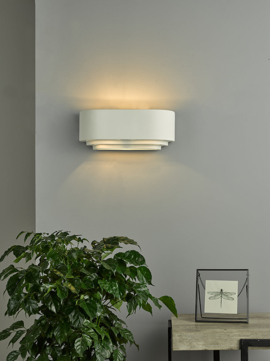 LANDO 1LT WALL WASHER WHITE CERAMIC