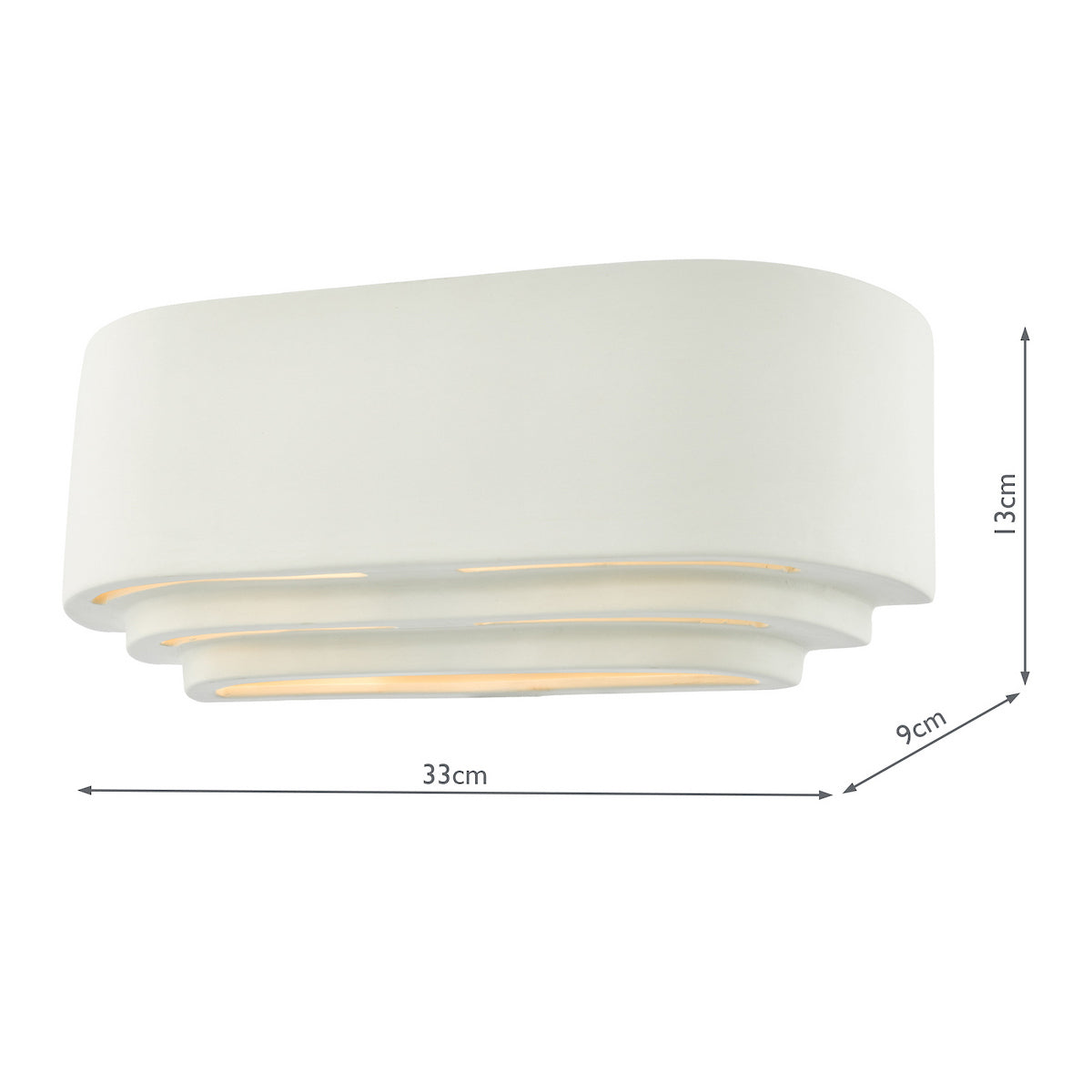 LANDO 1LT WALL WASHER WHITE CERAMIC