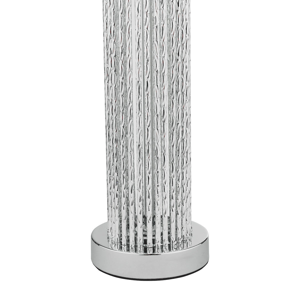 LAZIO TABLE LAMP SILVER RODS CW GREY SATIN SHD