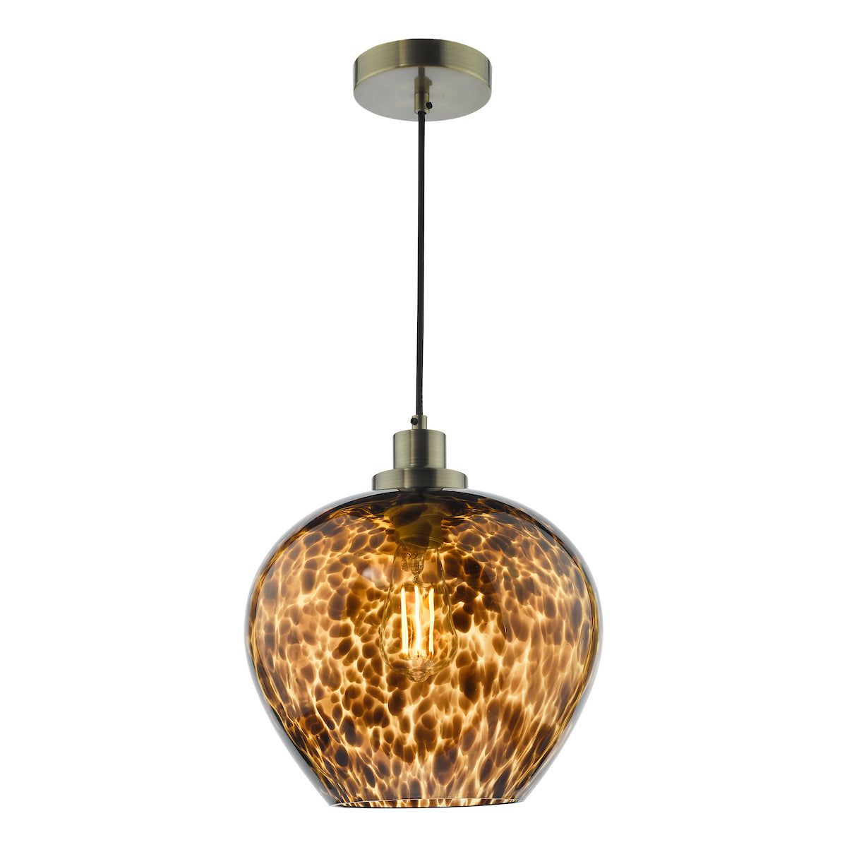 LEANDRA 1LT PENDANT TORTOISESHELL