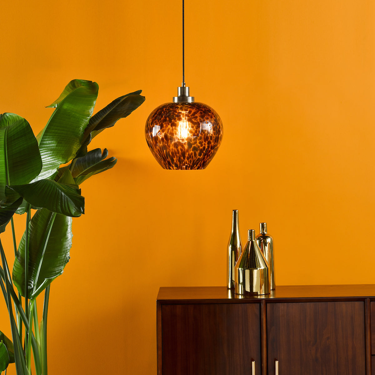 LEANDRA 1LT PENDANT TORTOISESHELL