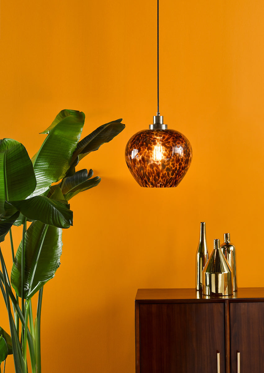 LEANDRA 1LT PENDANT TORTOISESHELL