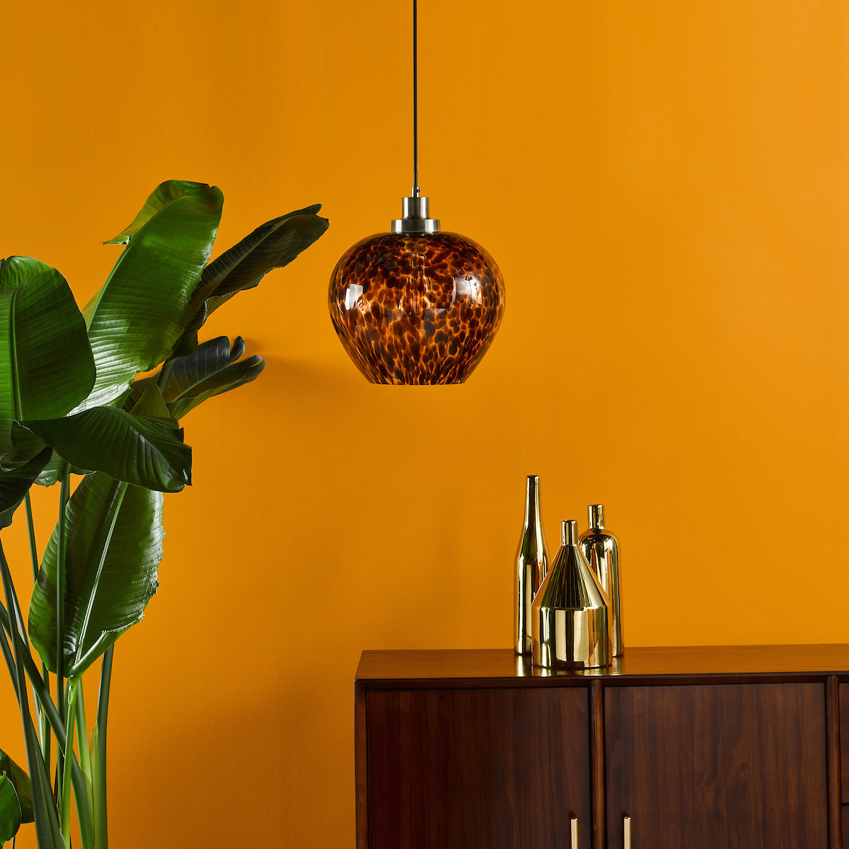 LEANDRA 1LT PENDANT TORTOISESHELL
