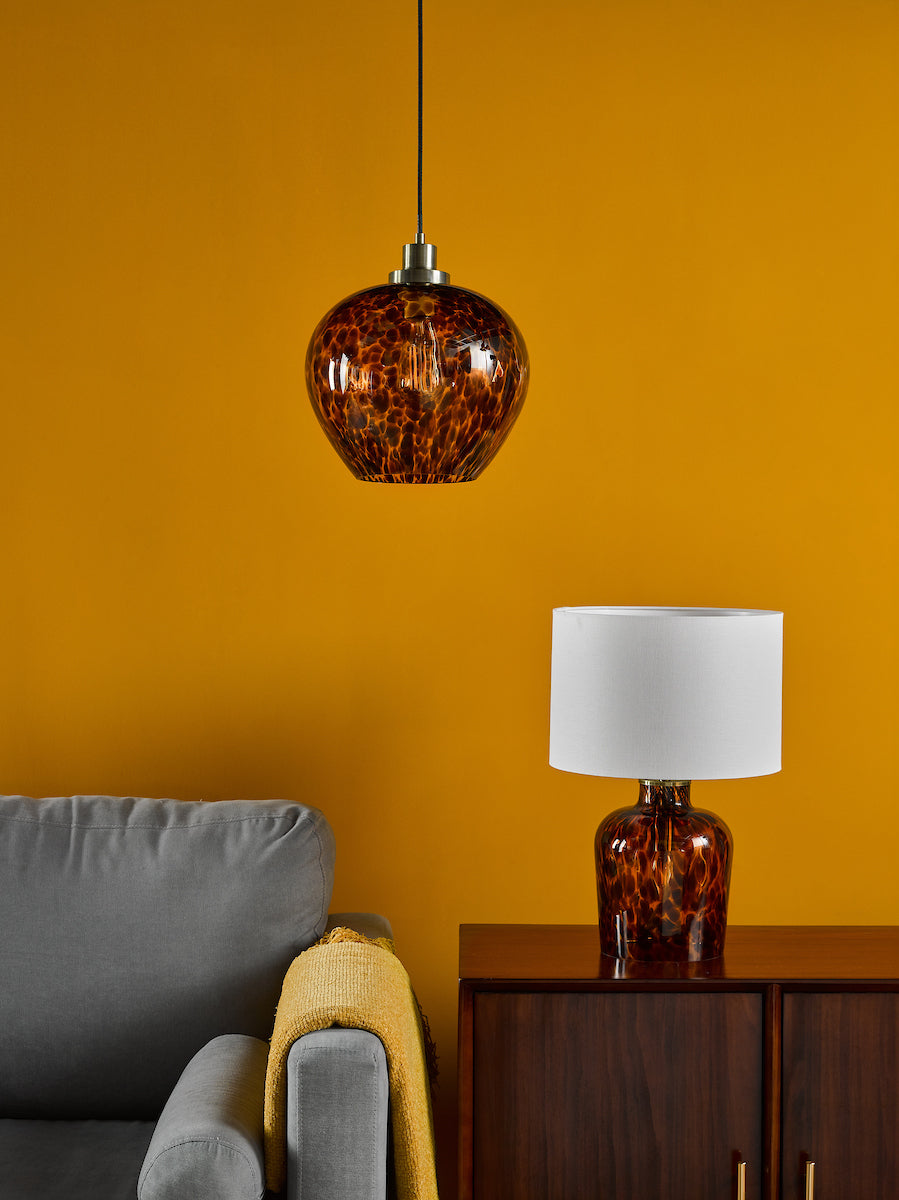 LEANDRA 1LT PENDANT TORTOISESHELL