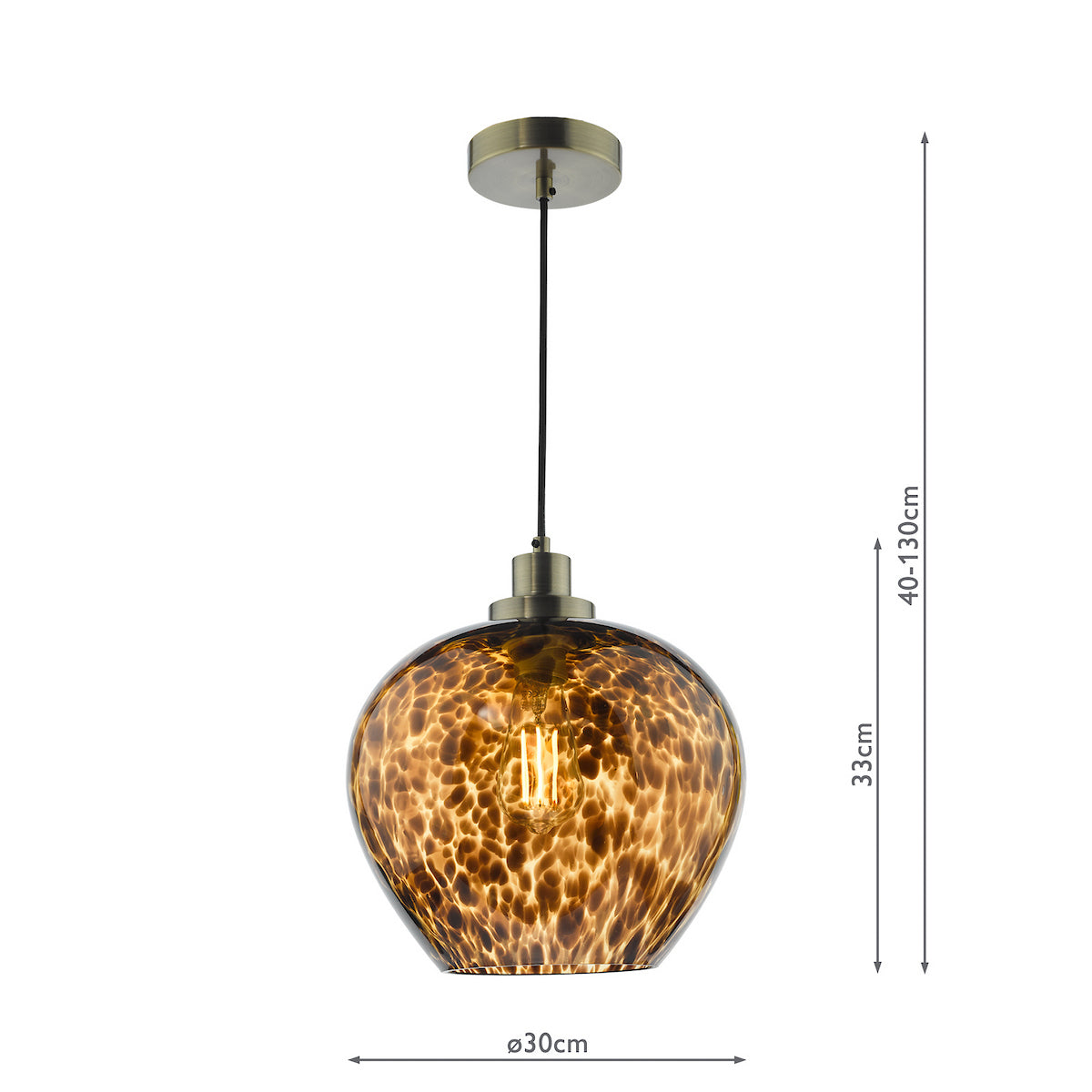 LEANDRA 1LT PENDANT TORTOISESHELL