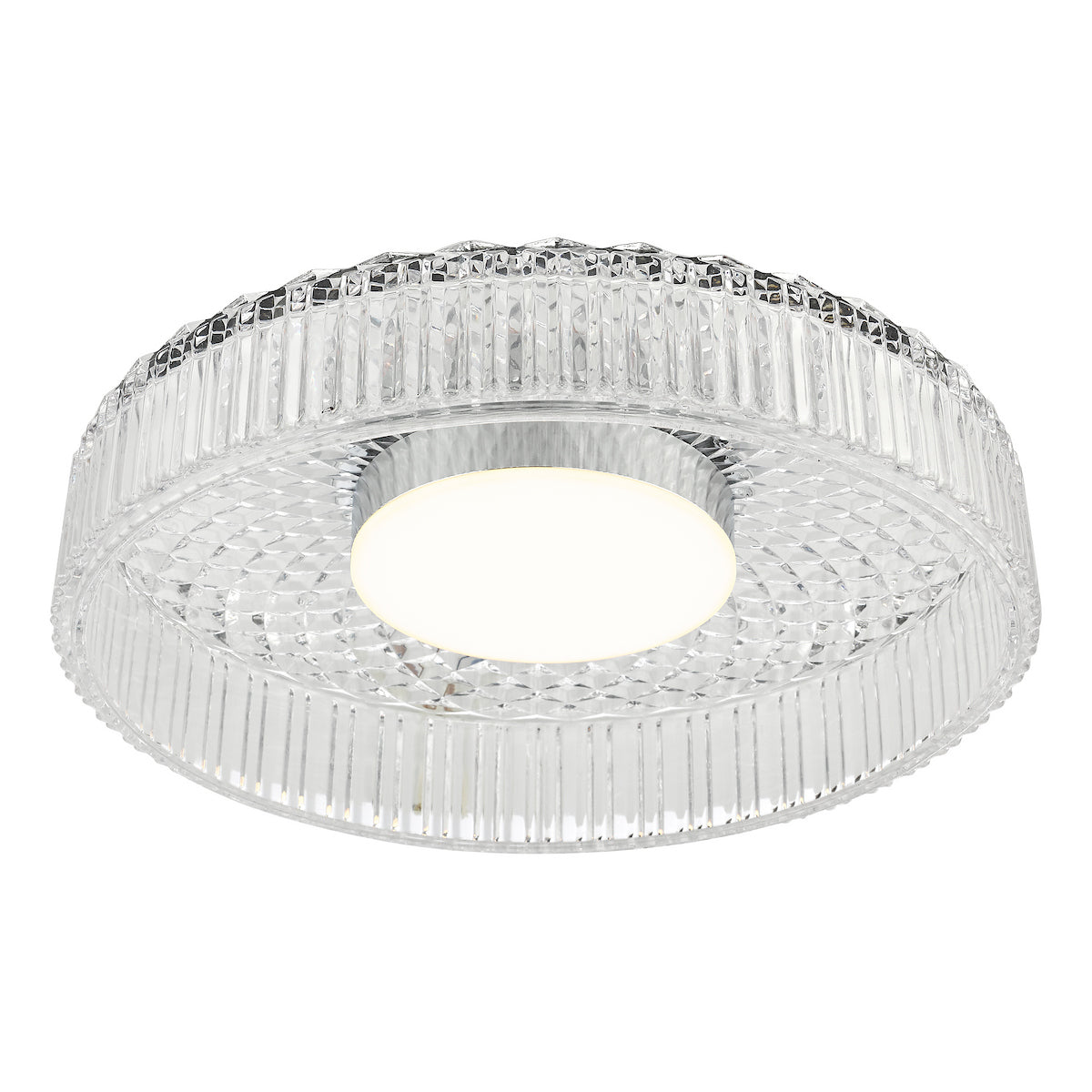 LEENA FLUSH LED CLEAR AND POL CHR