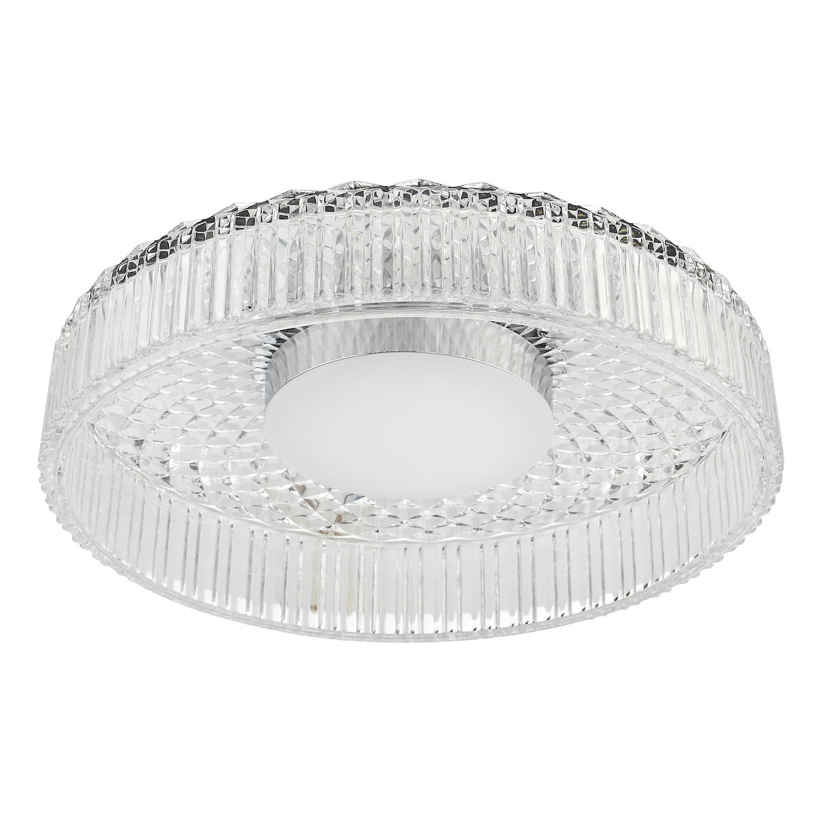 LEENA FLUSH LED CLEAR AND POL CHR