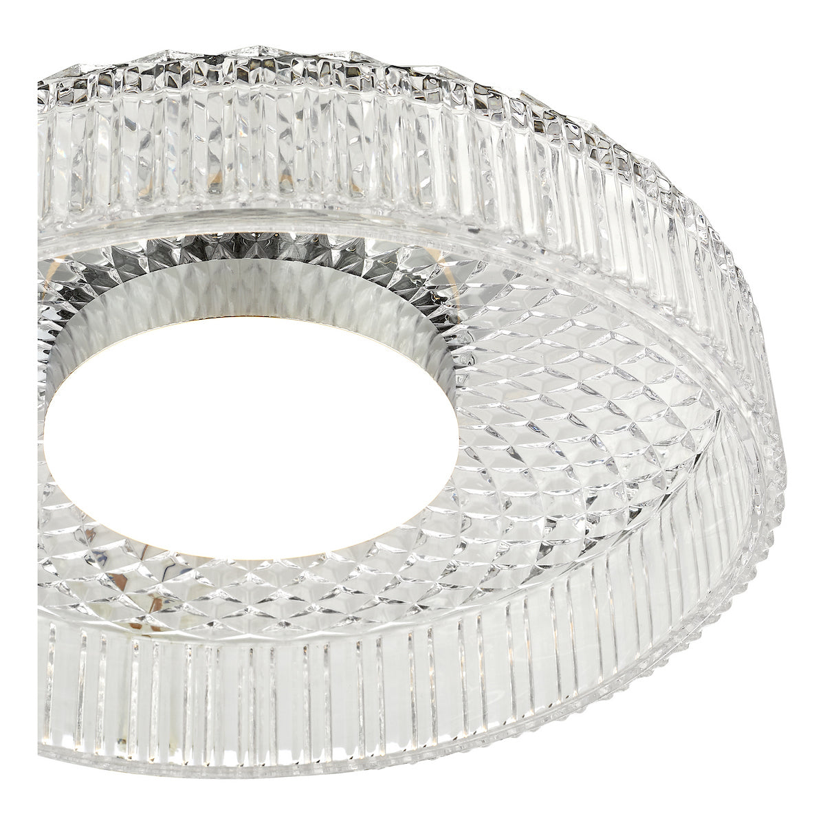 LEENA FLUSH LED CLEAR AND POL CHR