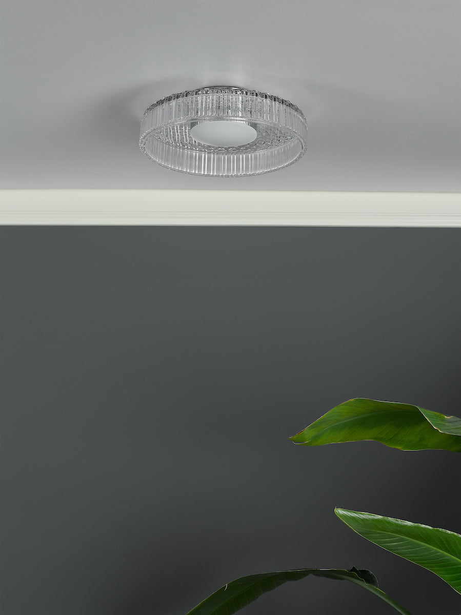 LEENA FLUSH LED CLEAR AND POL CHR