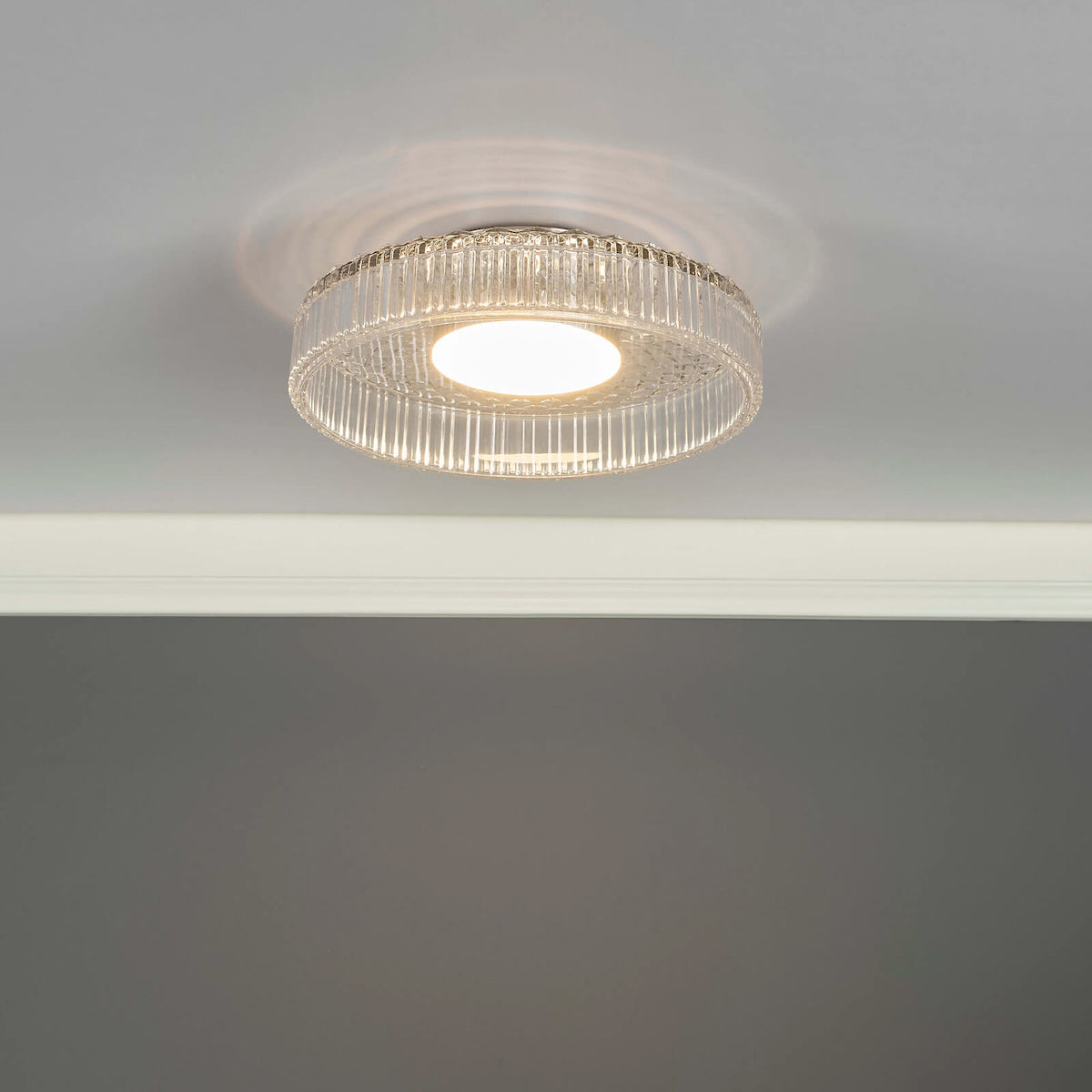 LEENA FLUSH LED CLEAR AND POL CHR