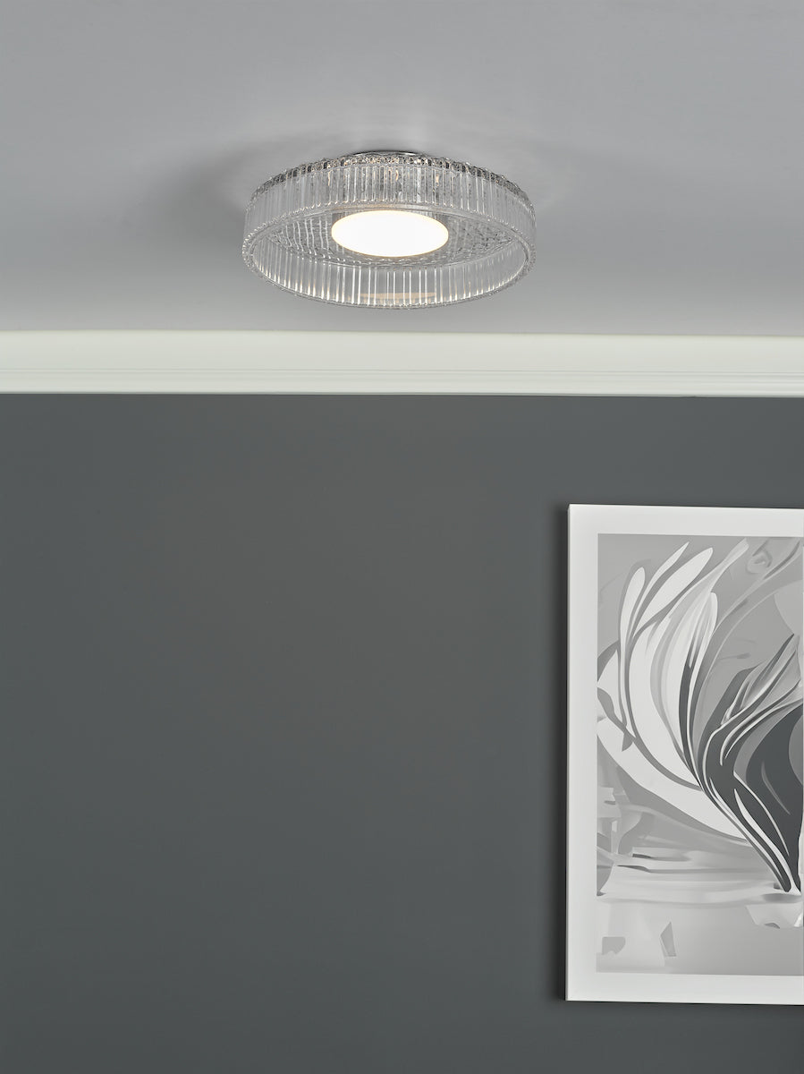 LEENA FLUSH LED CLEAR AND POL CHR