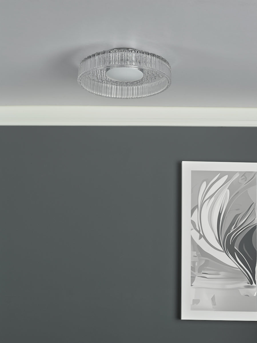 LEENA FLUSH LED CLEAR AND POL CHR