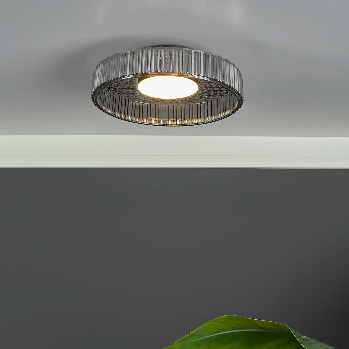 LEENA FLUSH LED SMOKED & BLACK