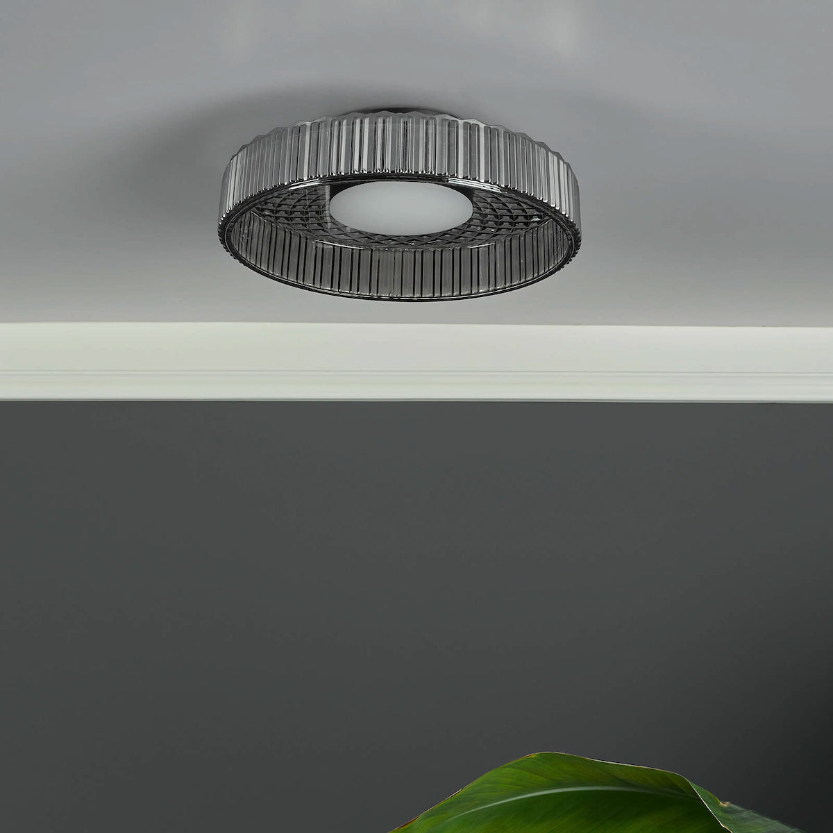 LEENA FLUSH LED SMOKED & BLACK