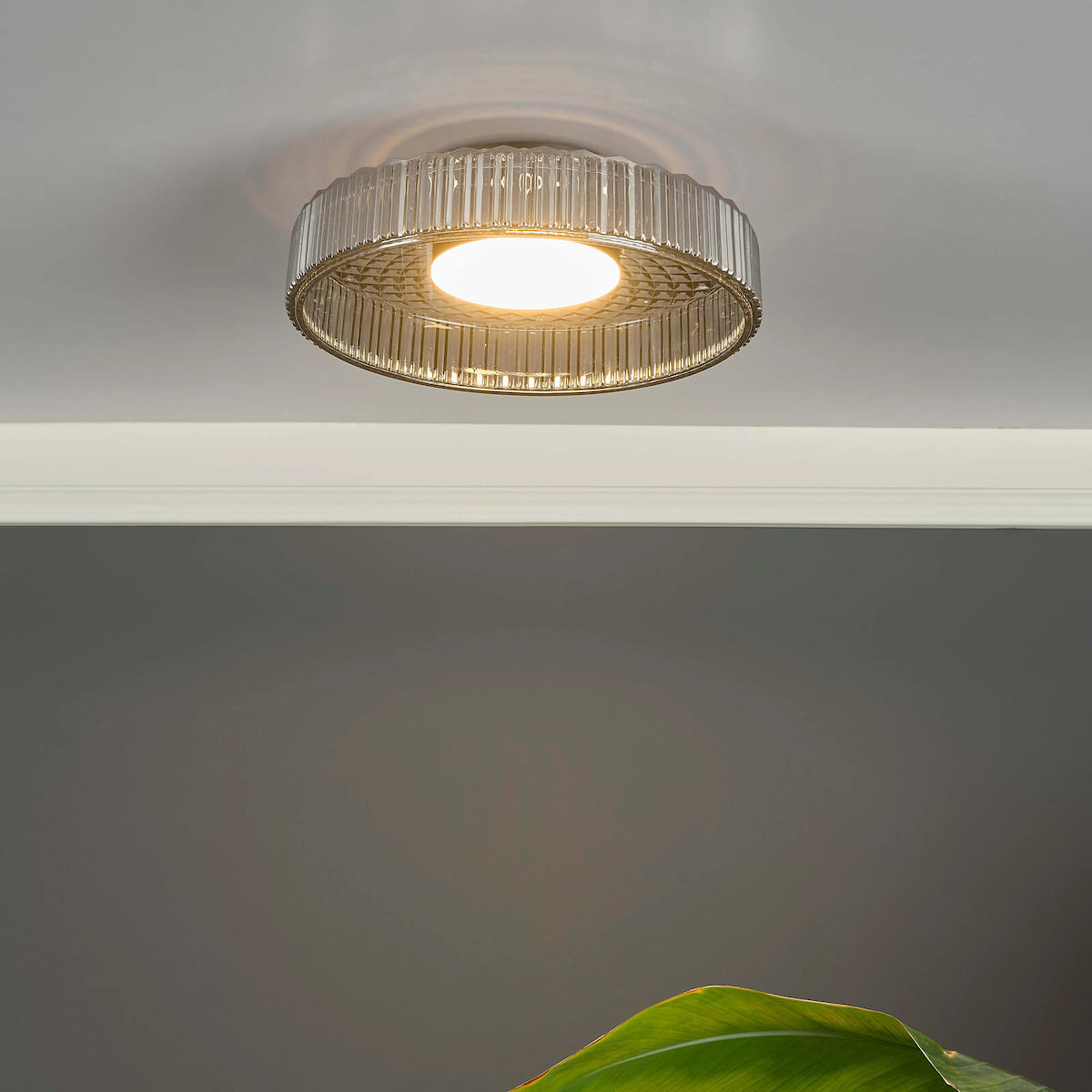 LEENA FLUSH LED SMOKED & BLACK