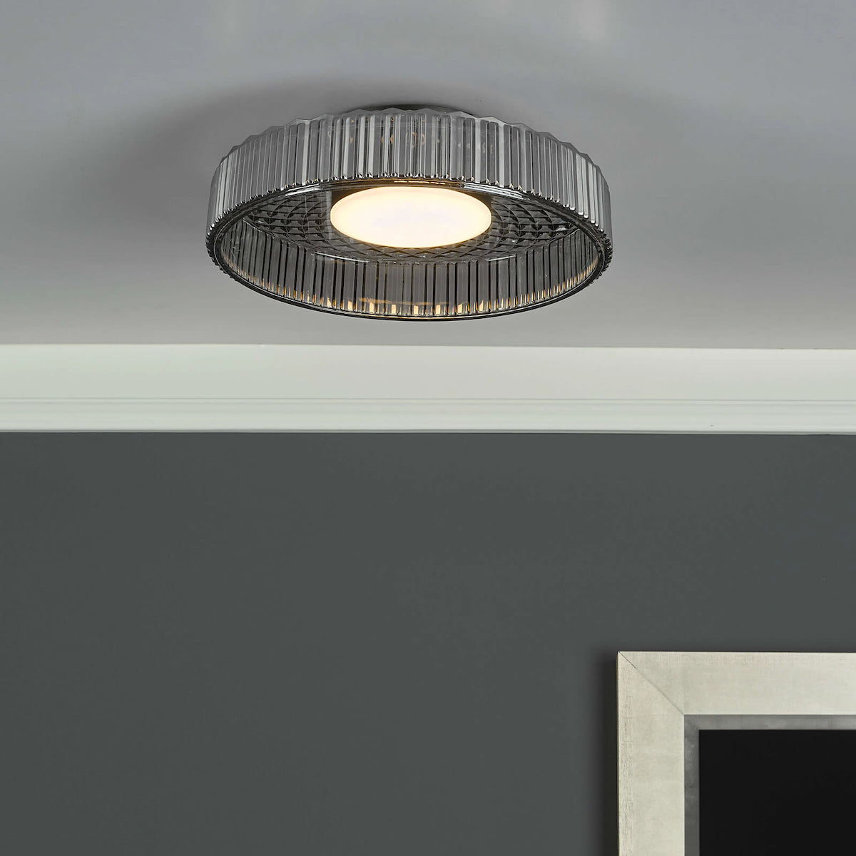 LEENA FLUSH LED SMOKED & BLACK