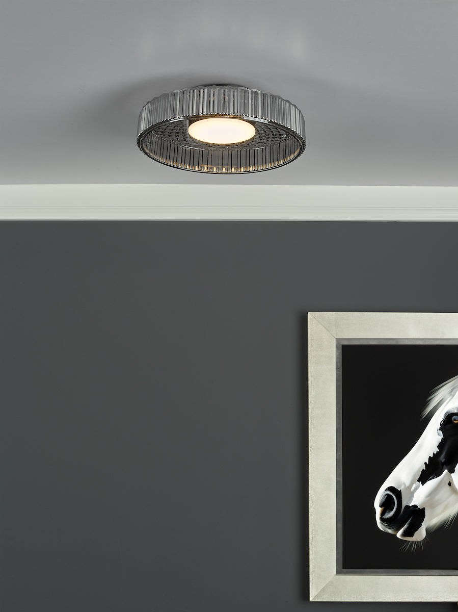 LEENA FLUSH LED SMOKED & BLACK