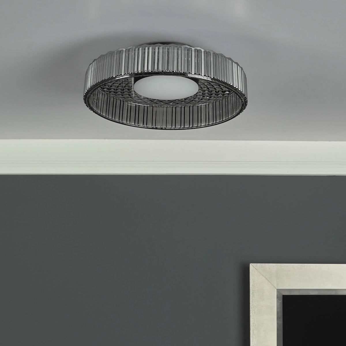 LEENA FLUSH LED SMOKED & BLACK