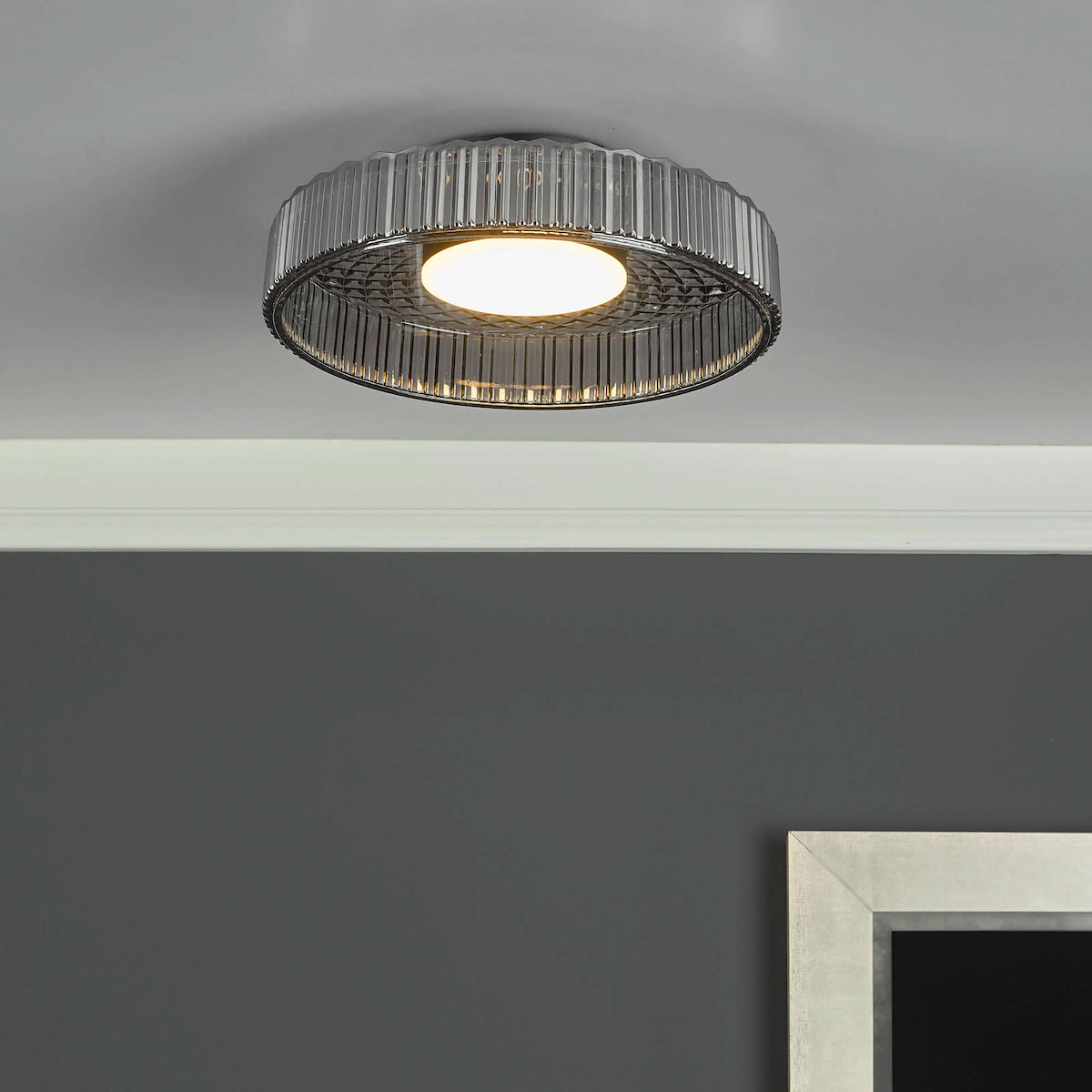 LEENA FLUSH LED SMOKED & BLACK