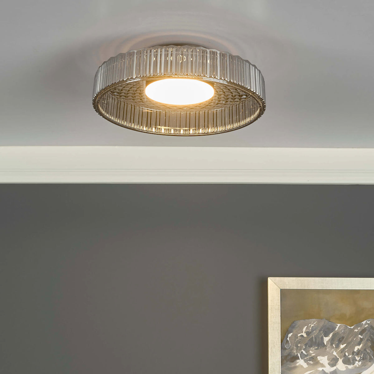 LEENA FLUSH LED SMOKED & BLACK