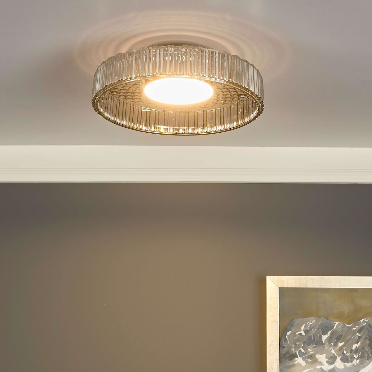 LEENA FLUSH LED SMOKED & BLACK