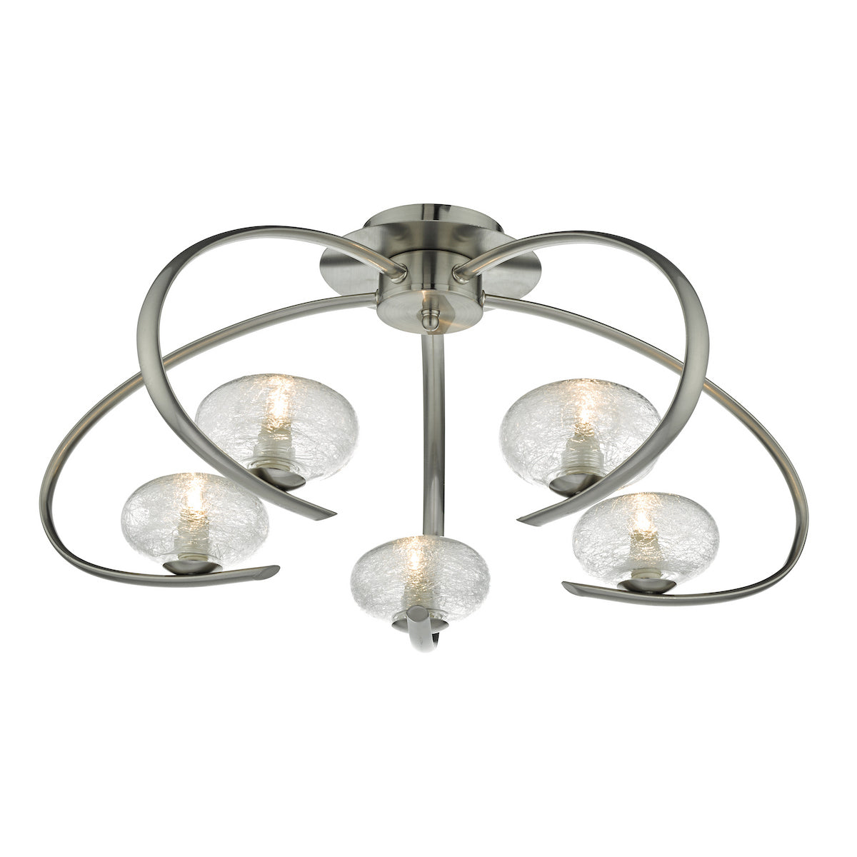 LEIGHTON 5LT SEMI FLUSH SAT CHR