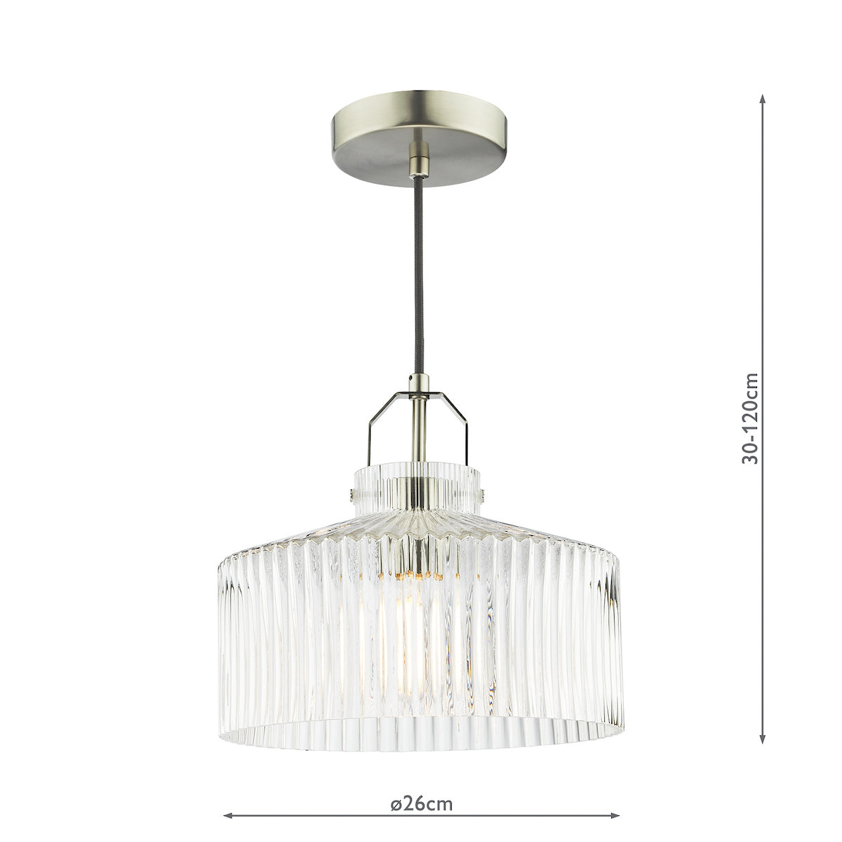 LENKA 1LT PENDANT SAT NICKEL
