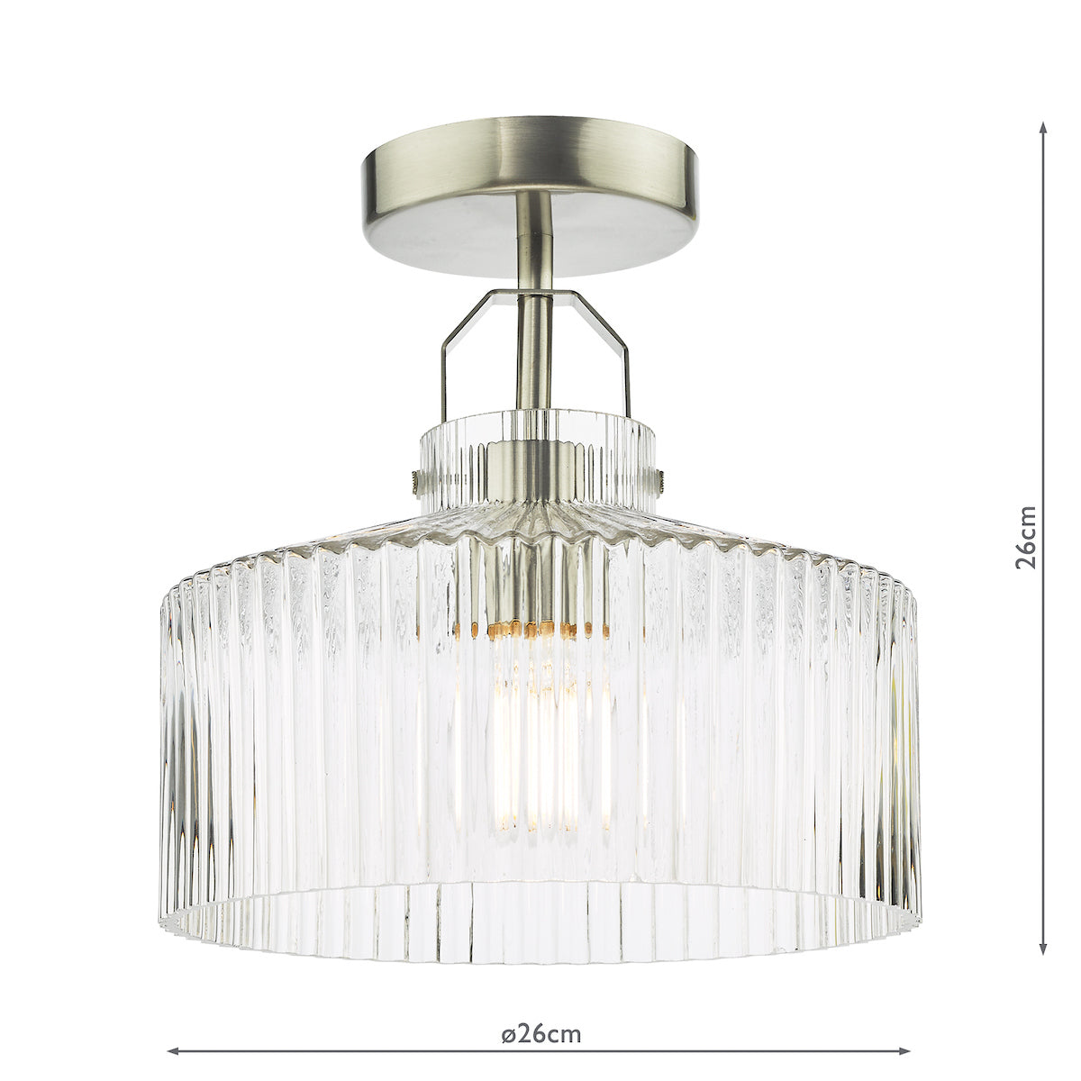 LENKA 1LT SEMI FLUSH SAT NICKEL
