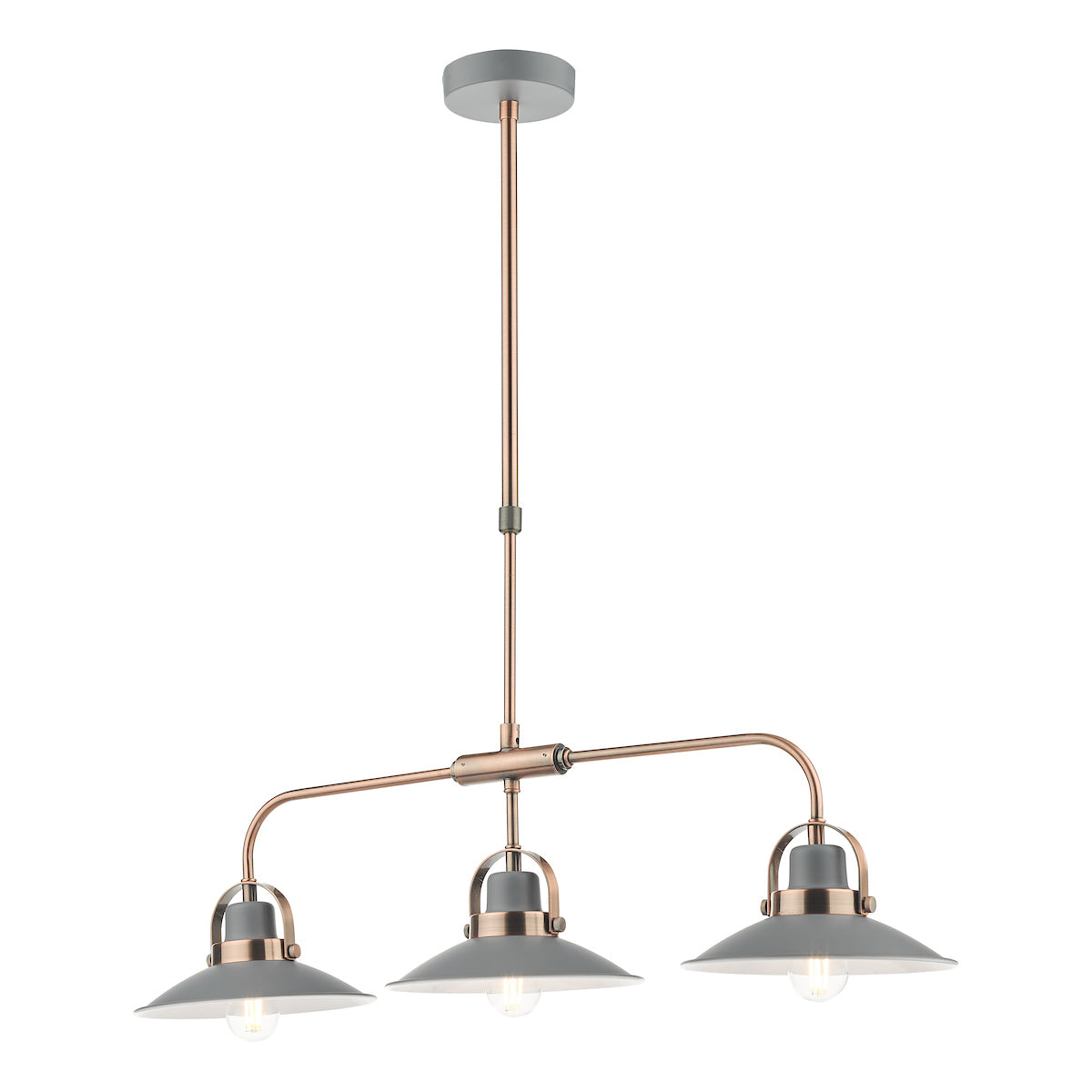 LIDEN 3LT BAR PENDANT GRAPHITE COPPER
