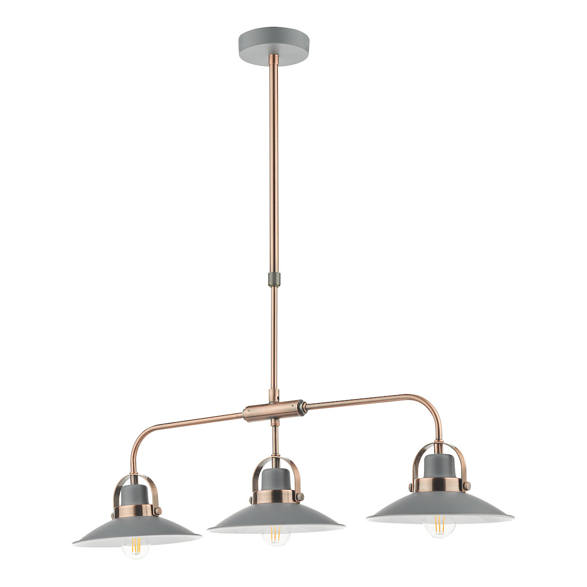 LIDEN 3LT BAR PENDANT GRAPHITE COPPER