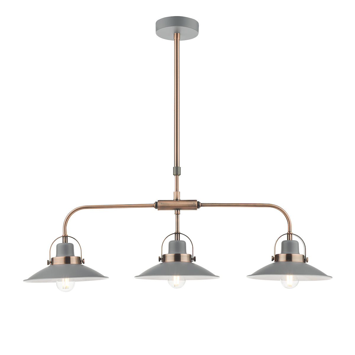 LIDEN 3LT BAR PENDANT GRAPHITE COPPER
