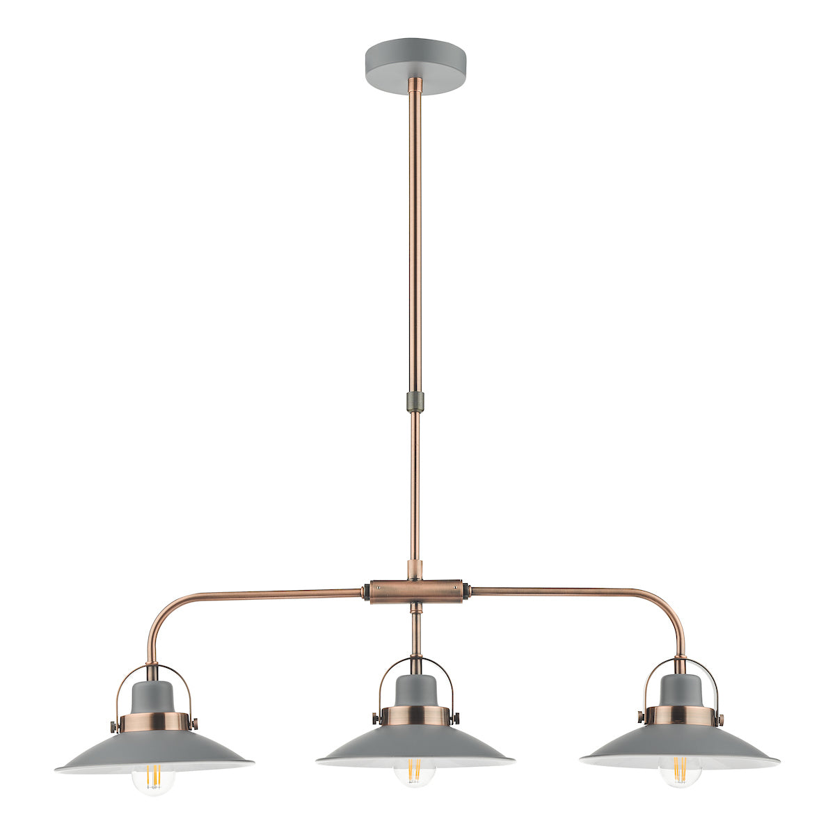 LIDEN 3LT BAR PENDANT GRAPHITE COPPER