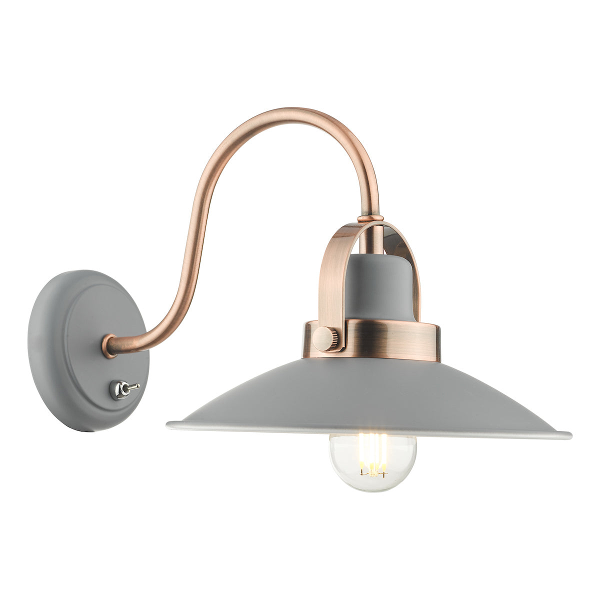 LIDEN 1LT WALL LIGHT GRAPHITE COPPER