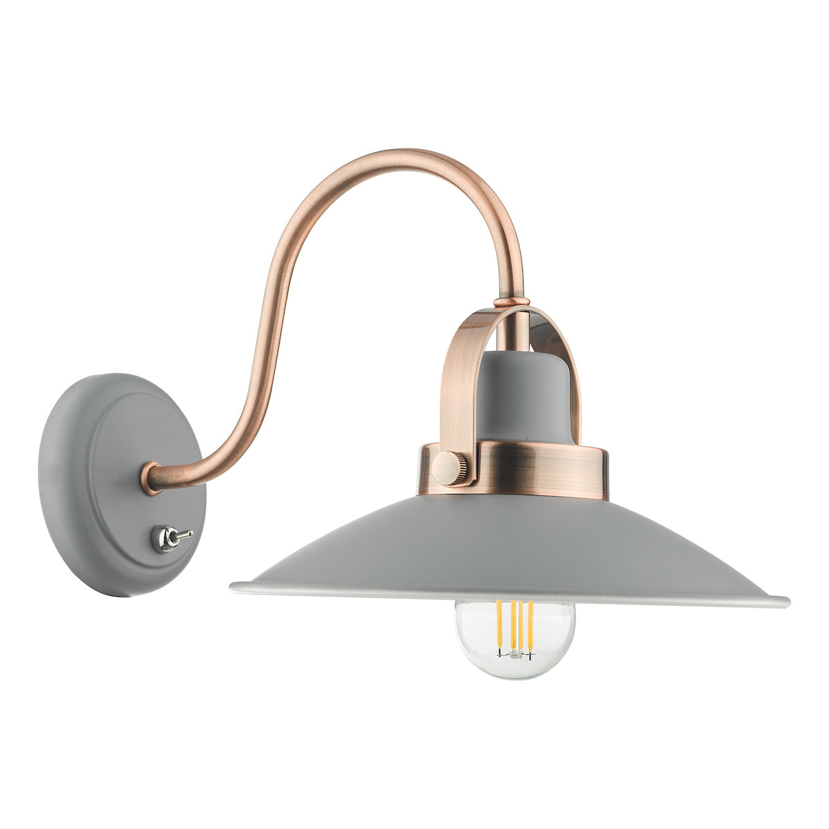 LIDEN 1LT WALL LIGHT GRAPHITE COPPER