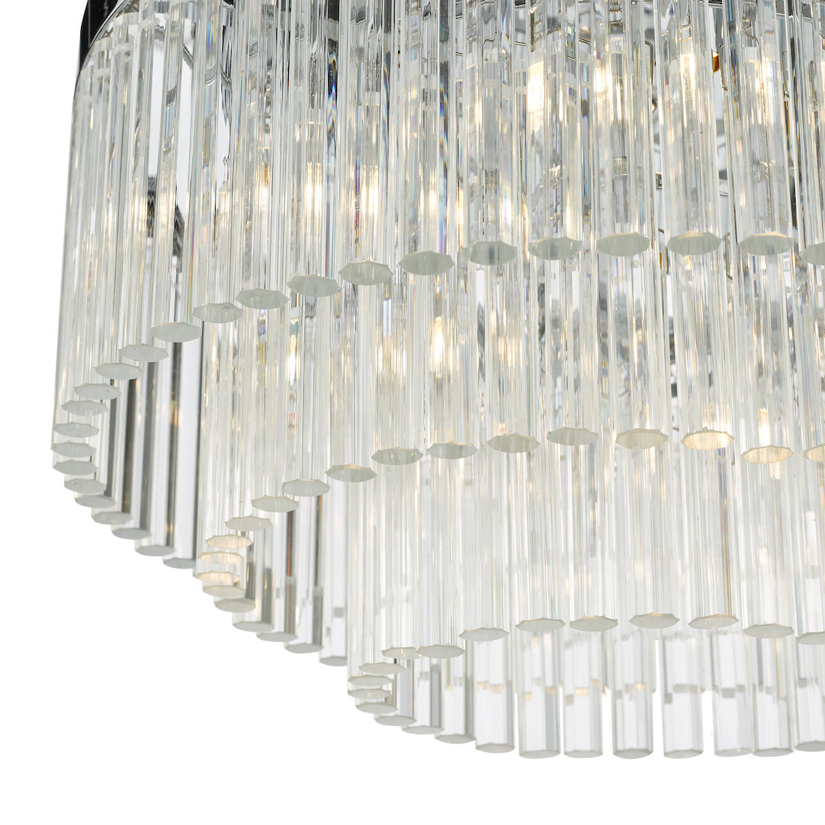 LOGAN FLUSH POL CHR CLEAR GLASS