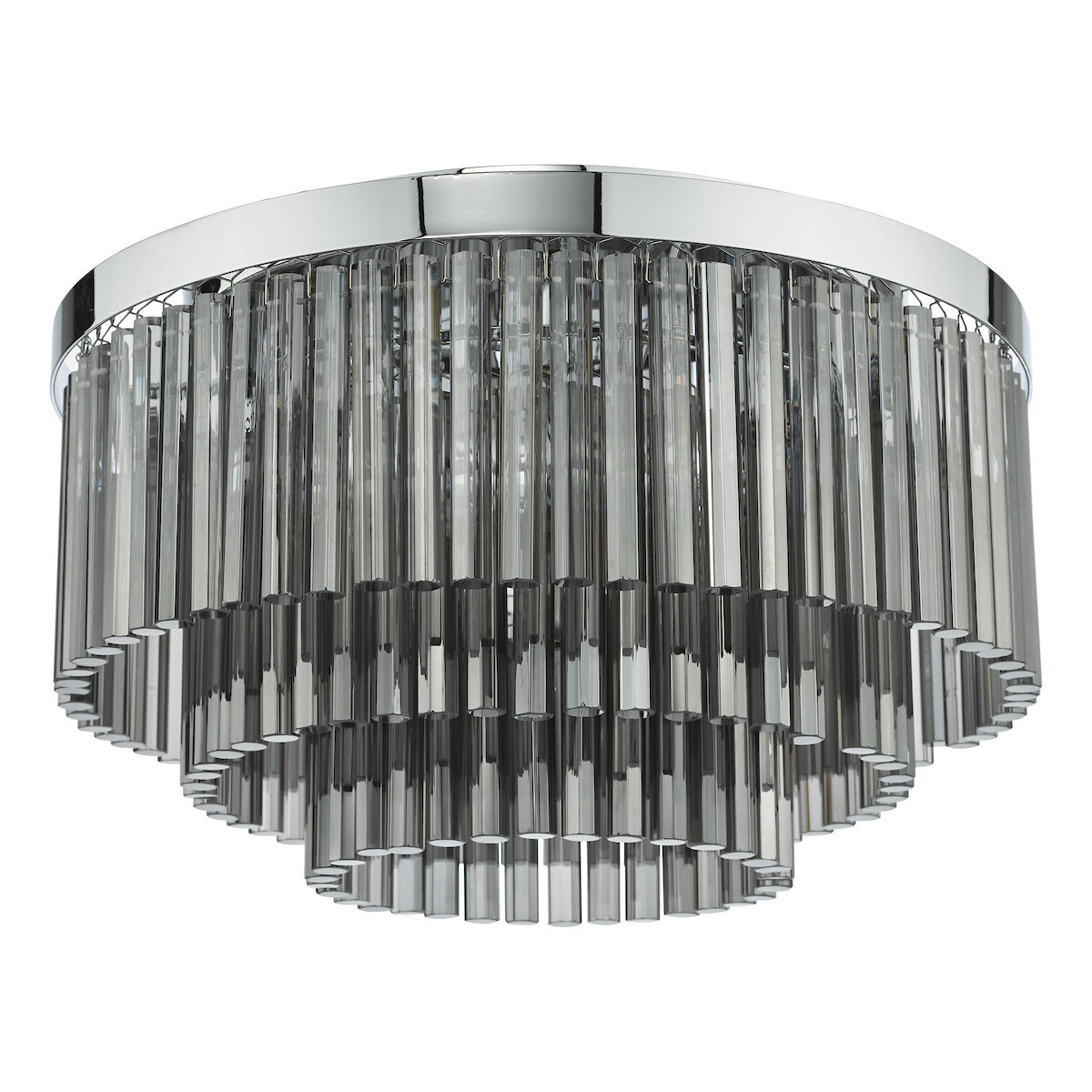 LOGAN FLUSH POL CHR SMOKED GLASS