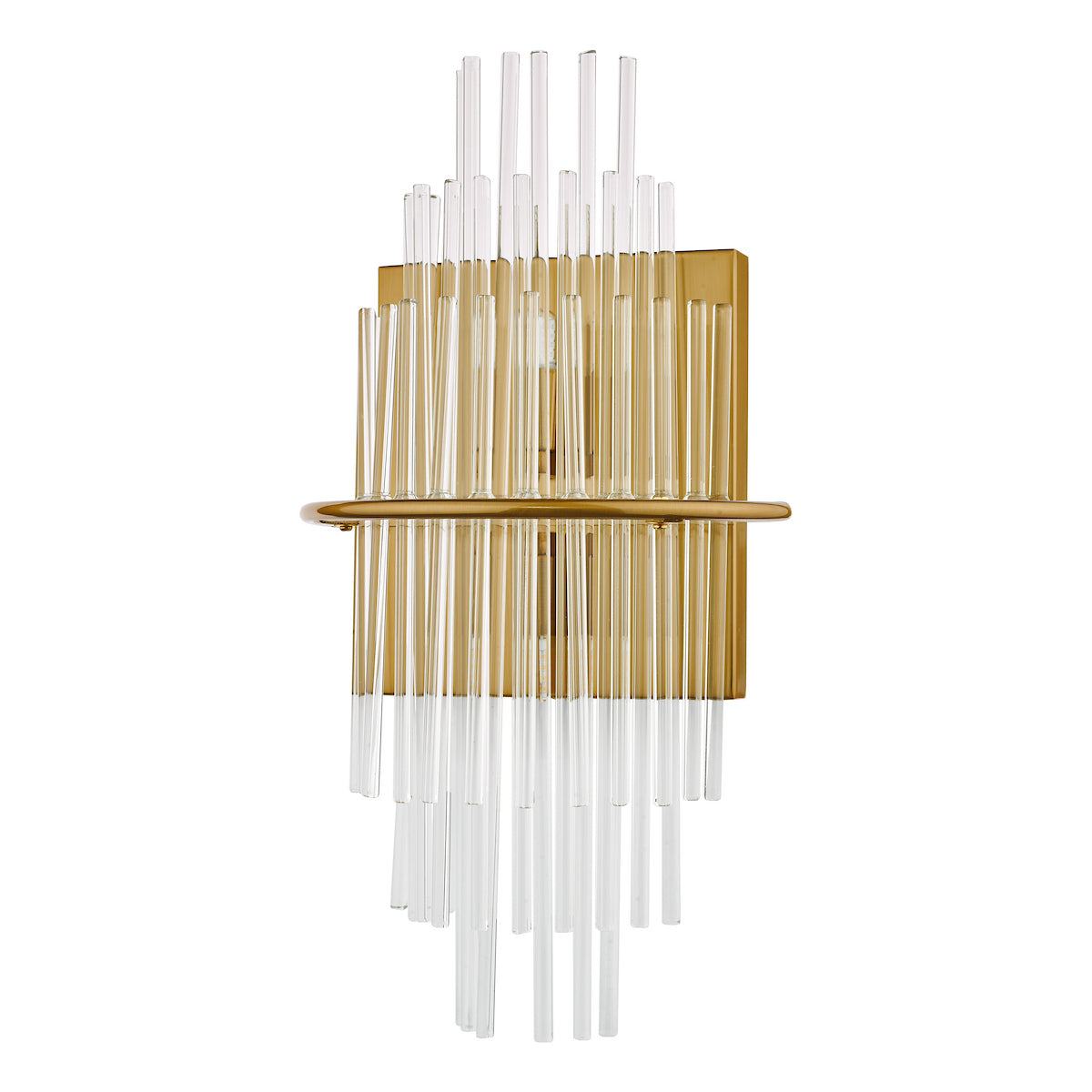 LUKAS 2LT W/LT BRUSHED ANTIQUE GOLD & CLEAR GLS