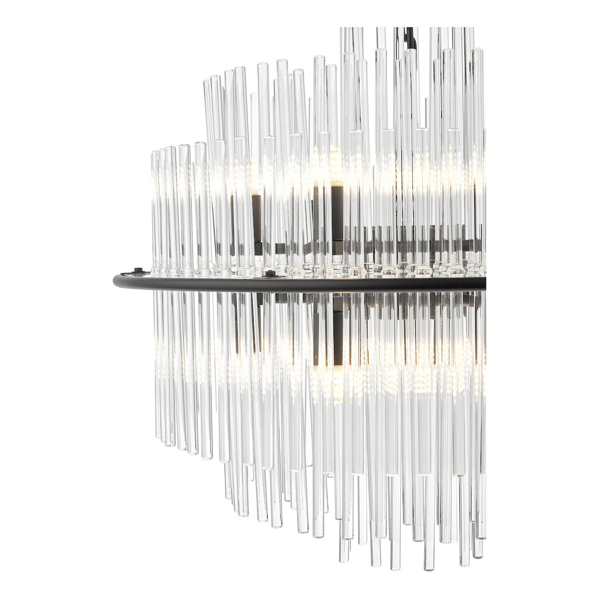 LUKAS 13LT PENDANT BLACK & CLEAR GLS