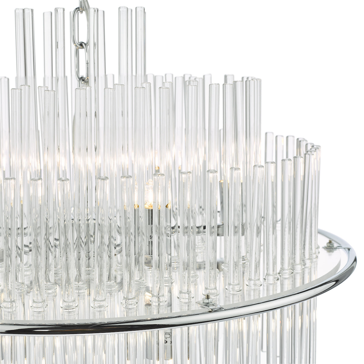 LUKAS 13LT PENDANT POL CHR & CLEAR GL