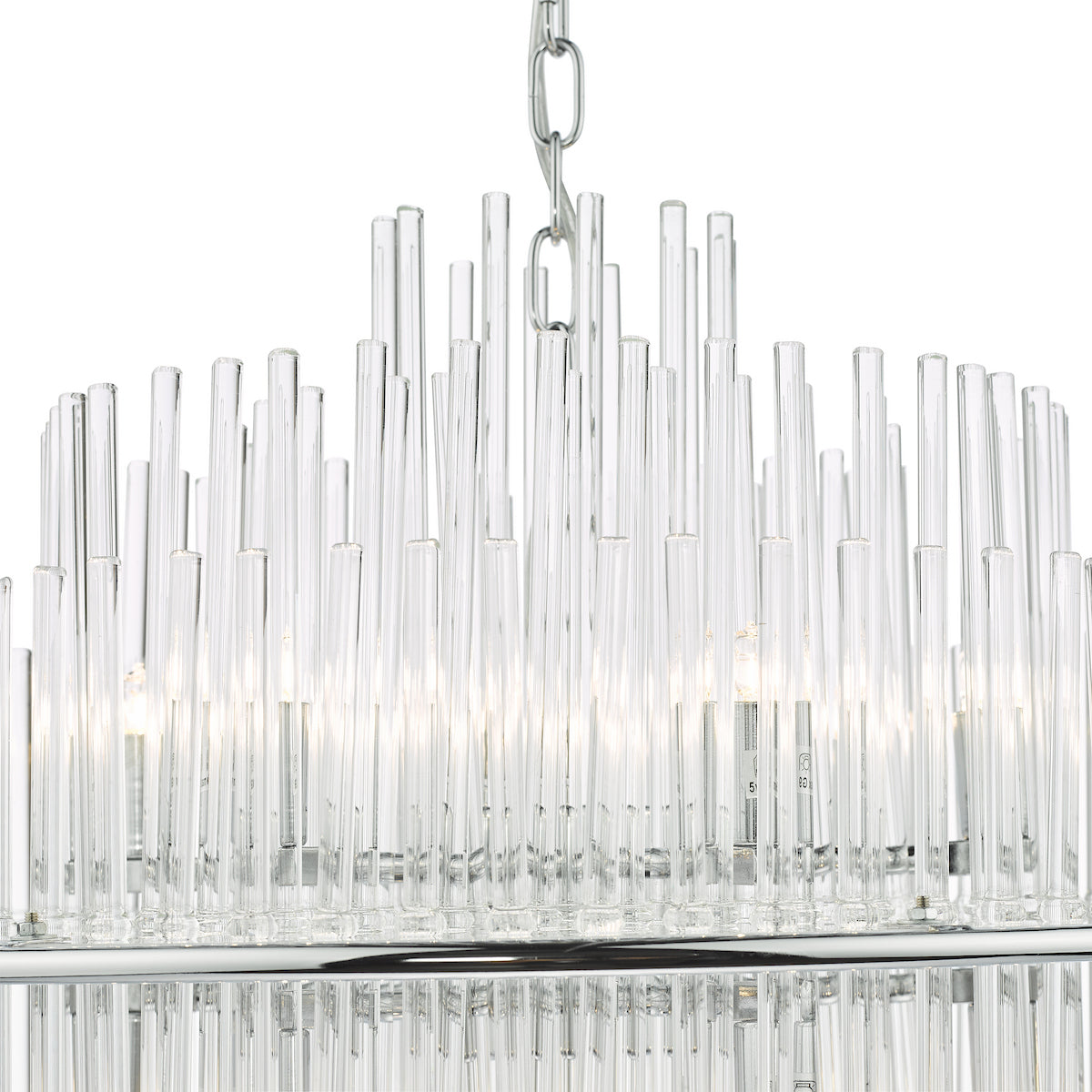 LUKAS 13LT PENDANT POL CHR & CLEAR GL
