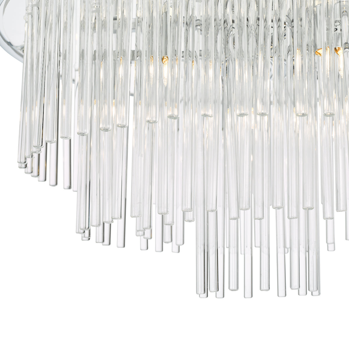 LUKAS 13LT PENDANT POL CHR & CLEAR GL