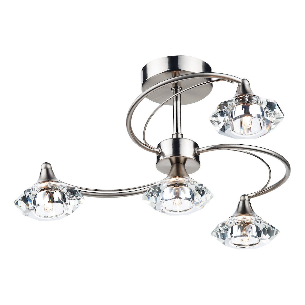 LUTHER 4LT SEMI FLUSH SAT CHR