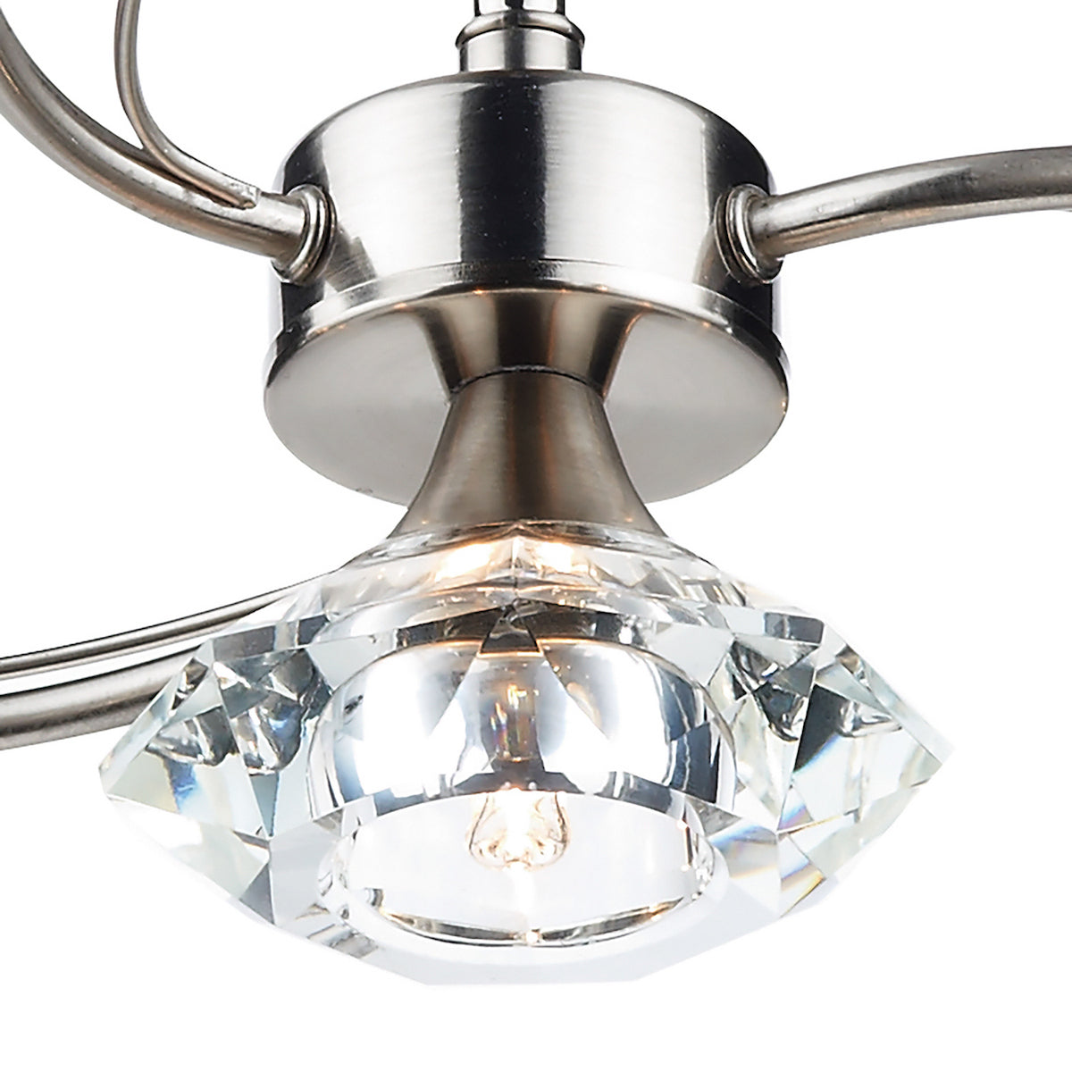 LUTHER 4LT SEMI FLUSH SAT CHR