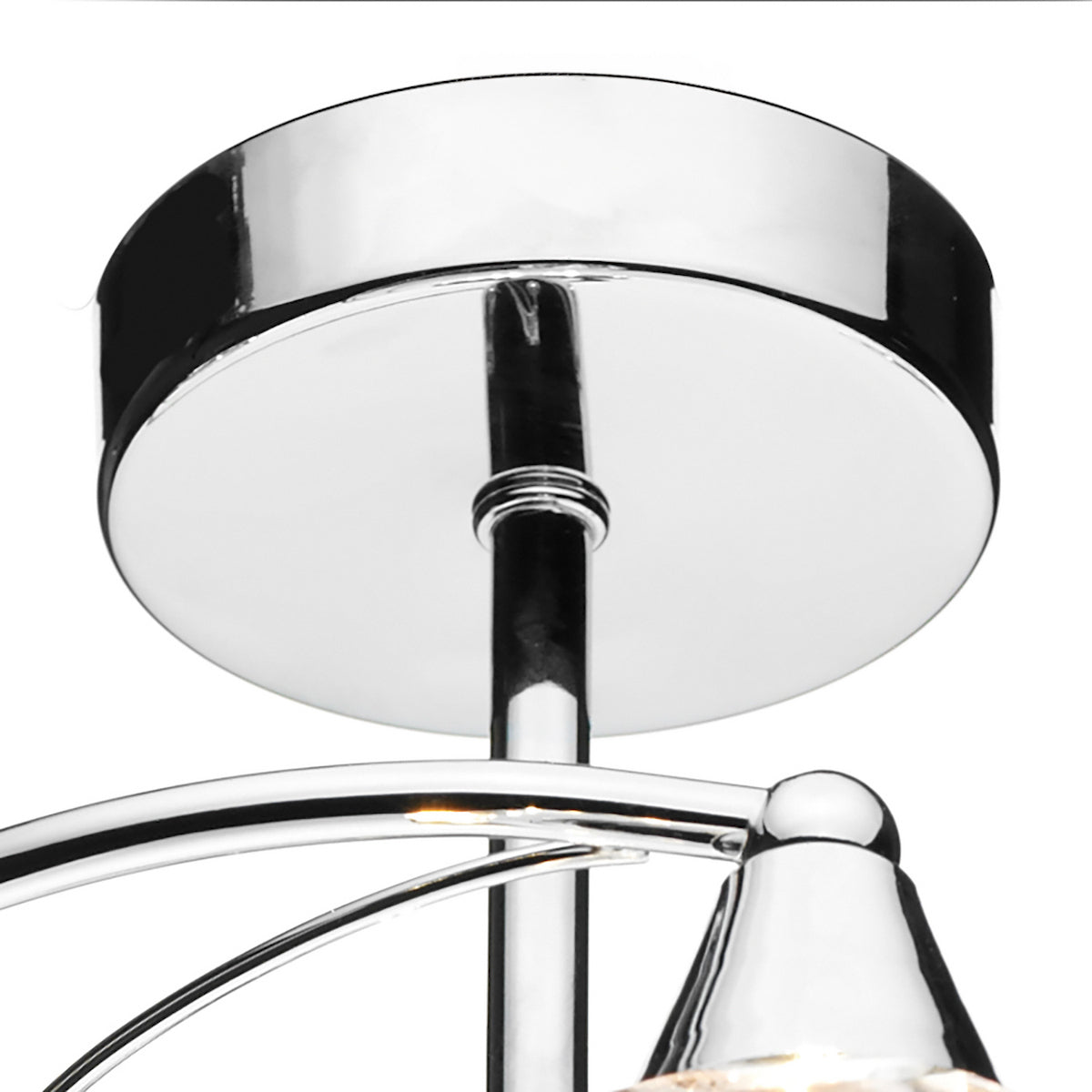 LUTHER 4LT SEMI FLUSH POL CHR