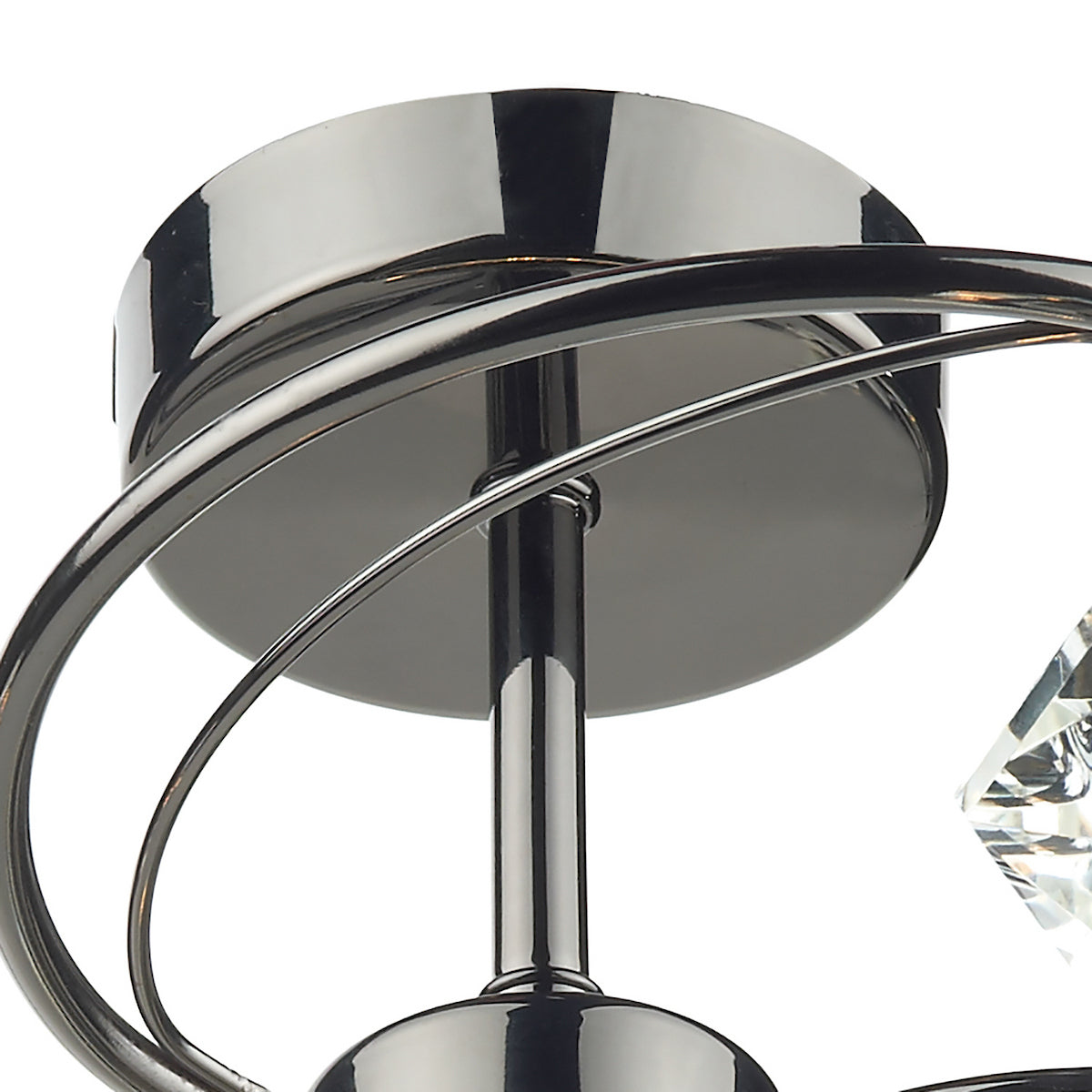 LUTHER 4LT SEMI FLUSH BLK CHR