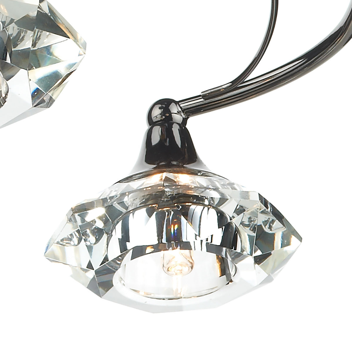 LUTHER 4LT SEMI FLUSH BLK CHR