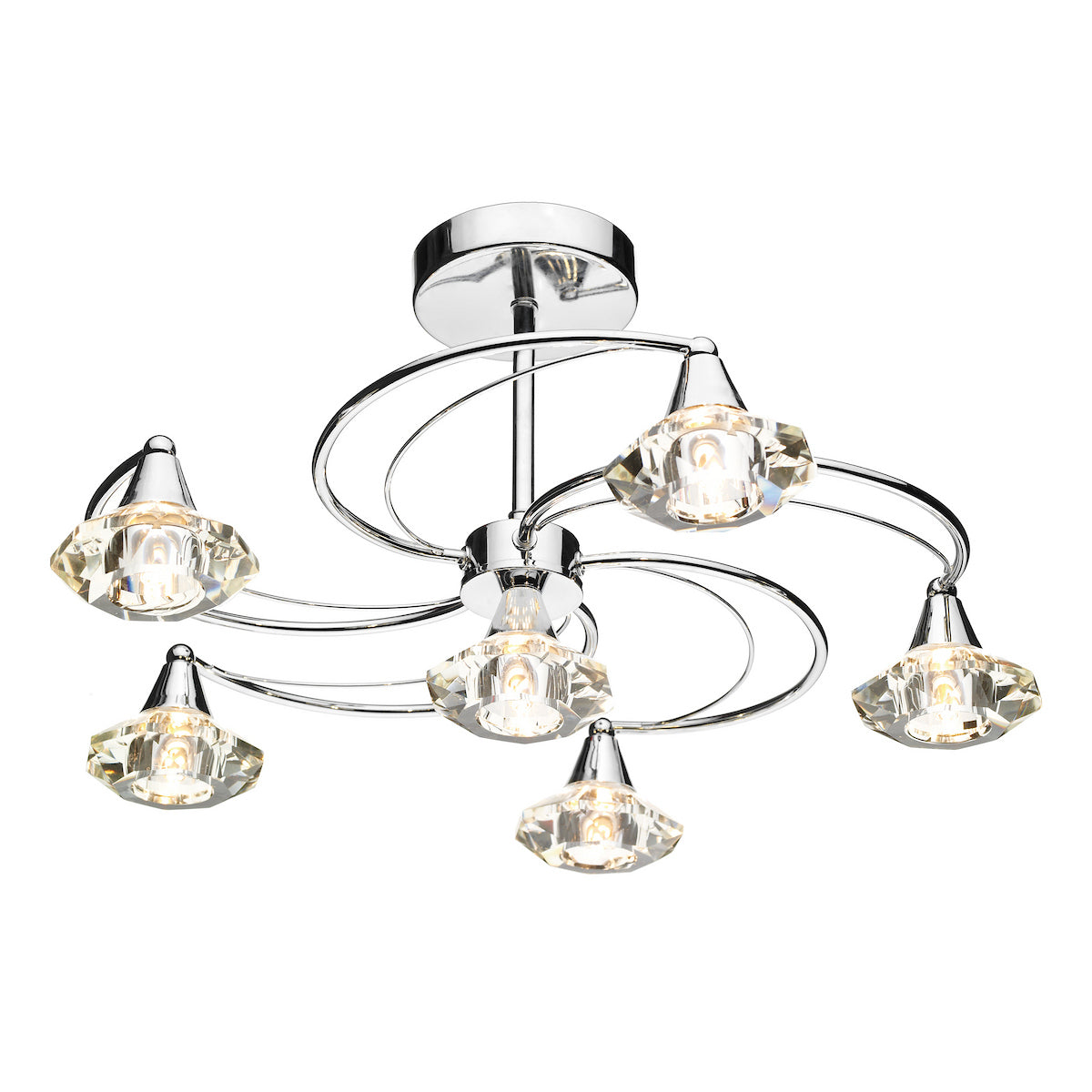 LUTHER 6LT SEMI FLUSH POL CHR