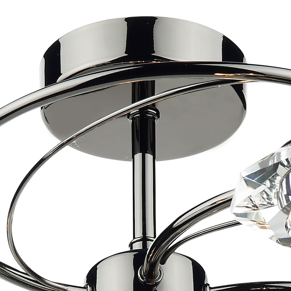 LUTHER 6LT SEMI FLUSH BLK CHR