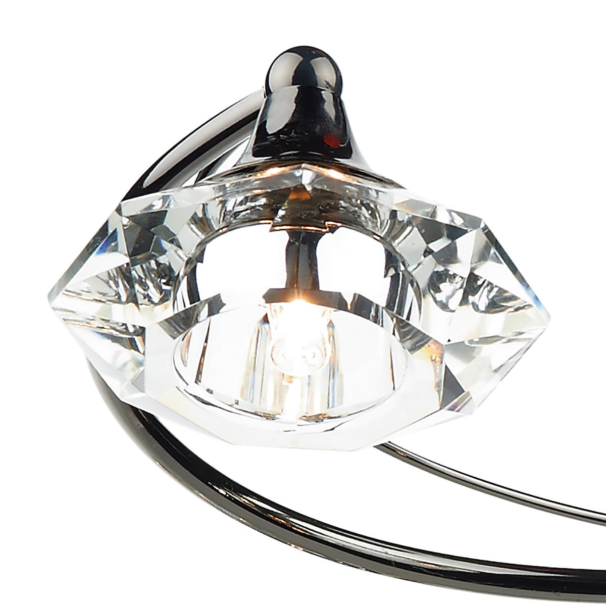 LUTHER 6LT SEMI FLUSH BLK CHR